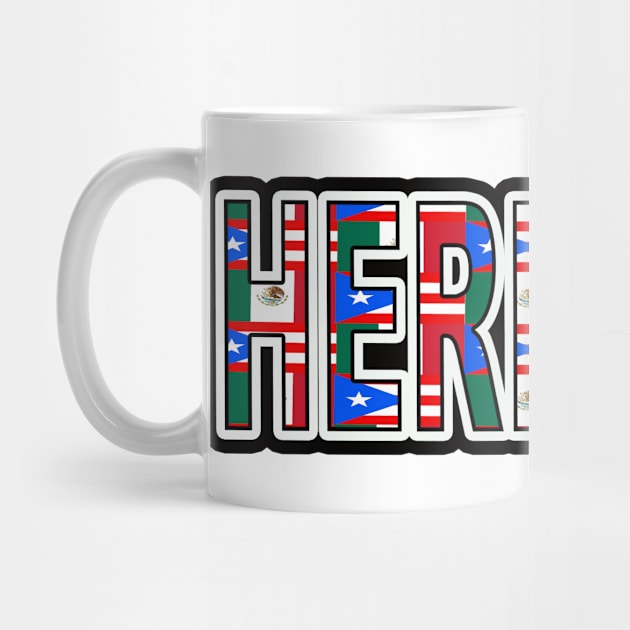 Mexican Puerto Rican Heritage DNA Mix Flag Gift by Just Rep It!!